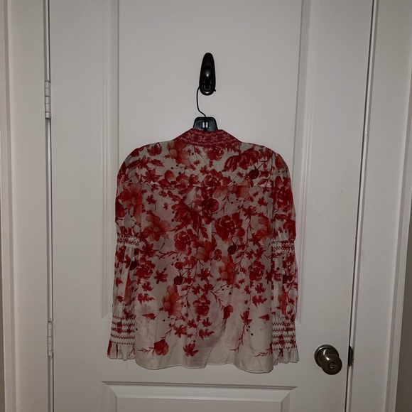 COSIMA FLORAL BUTTON DOWN BLOUSE - Picture 6 of 6
